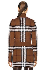 Burberry Kerry Crop Sweater in Dark Birch Brown, view 3, click to view large image.