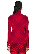 Burberry High Neck Sweater in Ripple IP Check, view 3, click to view large image.
