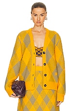 Burberry Long Sleeve Cardigan in Mimosa IP Pattern, view 1, click to view large image.