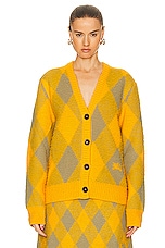 Burberry Long Sleeve Cardigan in Mimosa IP Pattern, view 2, click to view large image.