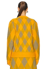 Burberry Long Sleeve Cardigan in Mimosa IP Pattern, view 4, click to view large image.