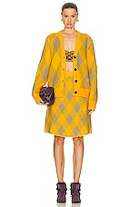 Burberry Long Sleeve Cardigan in Mimosa IP Pattern, view 5, click to view large image.