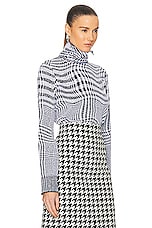 Burberry Turtleneck Sweater in Monochrome, view 2, click to view large image.