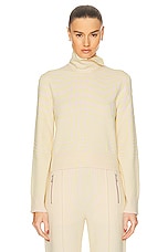 Burberry Turtleneck Sweater in Cameo IP Pattern, view 1, click to view large image.