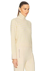 Burberry Turtleneck Sweater in Cameo IP Pattern, view 2, click to view large image.