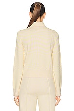 Burberry Turtleneck Sweater in Cameo IP Pattern, view 4, click to view large image.