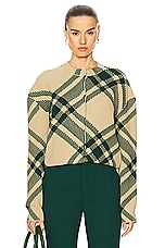 Burberry Pullover Sweater in Flax Check, view 1, click to view large image.