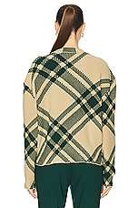 Burberry Pullover Sweater in Flax Check, view 3, click to view large image.