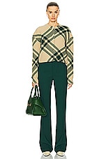 Burberry Pullover Sweater in Flax Check, view 4, click to view large image.