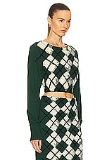 Burberry Crop Sweater in Ivy, view 2, click to view large image.