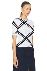 Burberry Knit Top in Black & White, view 2, click to view large image.