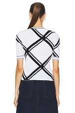 Burberry Knit Top in Black & White, view 3, click to view large image.