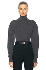 Burberry Turtleneck Sweater in Mid Grey, view 1, click to view large image.