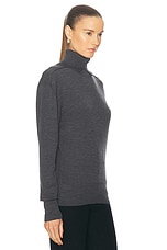 Burberry Turtleneck Sweater in Mid Grey, view 2, click to view large image.