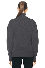 Burberry Turtleneck Sweater in Mid Grey, view 3, click to view large image.