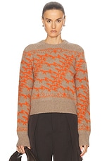 Burberry Crewneck Sweater in Linden & Orange, view 1, click to view large image.