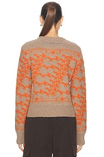 Burberry Crewneck Sweater in Linden & Orange, view 3, click to view large image.