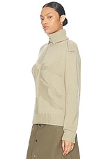 Burberry Turtleneck Sweater in Hunter, view 3, click to view large image.