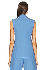 Burberry Tailored Vest in Cool Cornflower Blue, view 3, click to view large image.