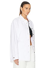 Burberry Benssen Denim Jacket in White, view 2, click to view large image.