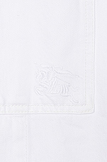 Burberry Benssen Denim Jacket in White, view 5, click to view large image.