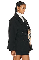 Burberry Trench Coat in Black, view 3, click to view large image.