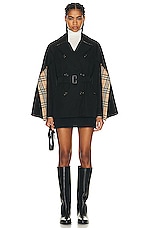 Burberry Trench Coat in Black, view 5, click to view large image.
