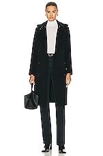 Burberry Kensington Trench Coat in Black, view 2, click to view large image.