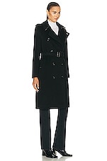 Burberry Kensington Trench Coat in Black, view 3, click to view large image.