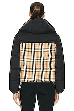 Burberry Puffer Jacket in Archive Beige IP Check, view 4, click to view large image.