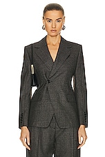 Burberry Tailored Jacket in Grey & Red Melange, view 1, click to view large image.