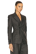 Burberry Tailored Jacket in Grey & Red Melange, view 2, click to view large image.