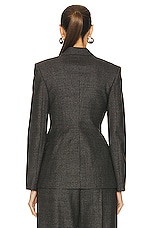 Burberry Tailored Jacket in Grey & Red Melange, view 3, click to view large image.