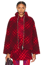 Burberry Fleece Jacket in Ripple IP Check, view 1, click to view large image.