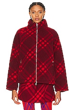 Burberry Fleece Jacket in Ripple IP Check, view 2, click to view large image.