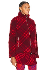Burberry Fleece Jacket in Ripple IP Check, view 3, click to view large image.