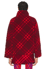 Burberry Fleece Jacket in Ripple IP Check, view 4, click to view large image.