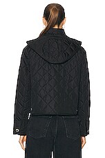 Burberry Humbie Crop Quilted Jacket in Black, view 4, click to view large image.