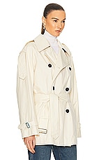 Burberry Belted Coat in Calico, view 3, click to view large image.