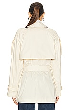 Burberry Belted Coat in Calico, view 4, click to view large image.