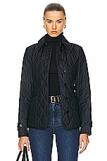Burberry Fernleigh Button Up Jacket in Midnight, view 1, click to view large image.