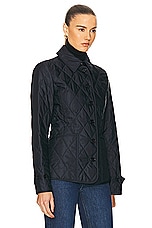 Burberry Fernleigh Button Up Jacket in Midnight, view 3, click to view large image.