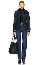 Burberry Fernleigh Button Up Jacket in Midnight, view 5, click to view large image.