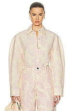 Burberry Button Up Jacket in Cameo Pattern, view 1, click to view large image.