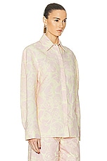 Burberry Button Up Jacket in Cameo Pattern, view 2, click to view large image.