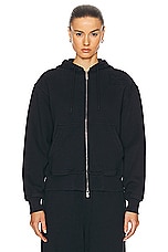 Burberry Zip Up Jacket in Black, view 2, click to view large image.