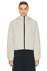 Burberry Crop Reversible Jacket in Lichen IP Check, view 2, click to view large image.