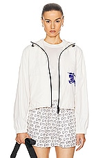 Burberry Crop Zip Up Jacket in Rain, view 1, click to view large image.