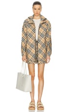 Burberry Long Sleeve Jacket in Sand IP Check, view 6, click to view large image.