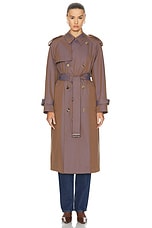 Burberry Belted Trench Coat in Dusk, view 2, click to view large image.